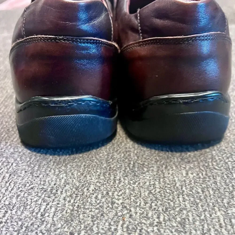 Aldo Brown Loafer Mens 11 Leather Square Toe Slip On Comfort Casual